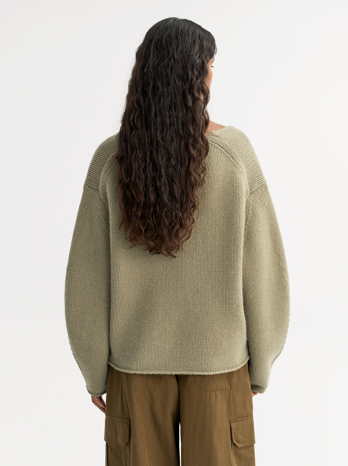 Puff Sleeve V-neck