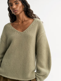 Puff Sleeve V-neck