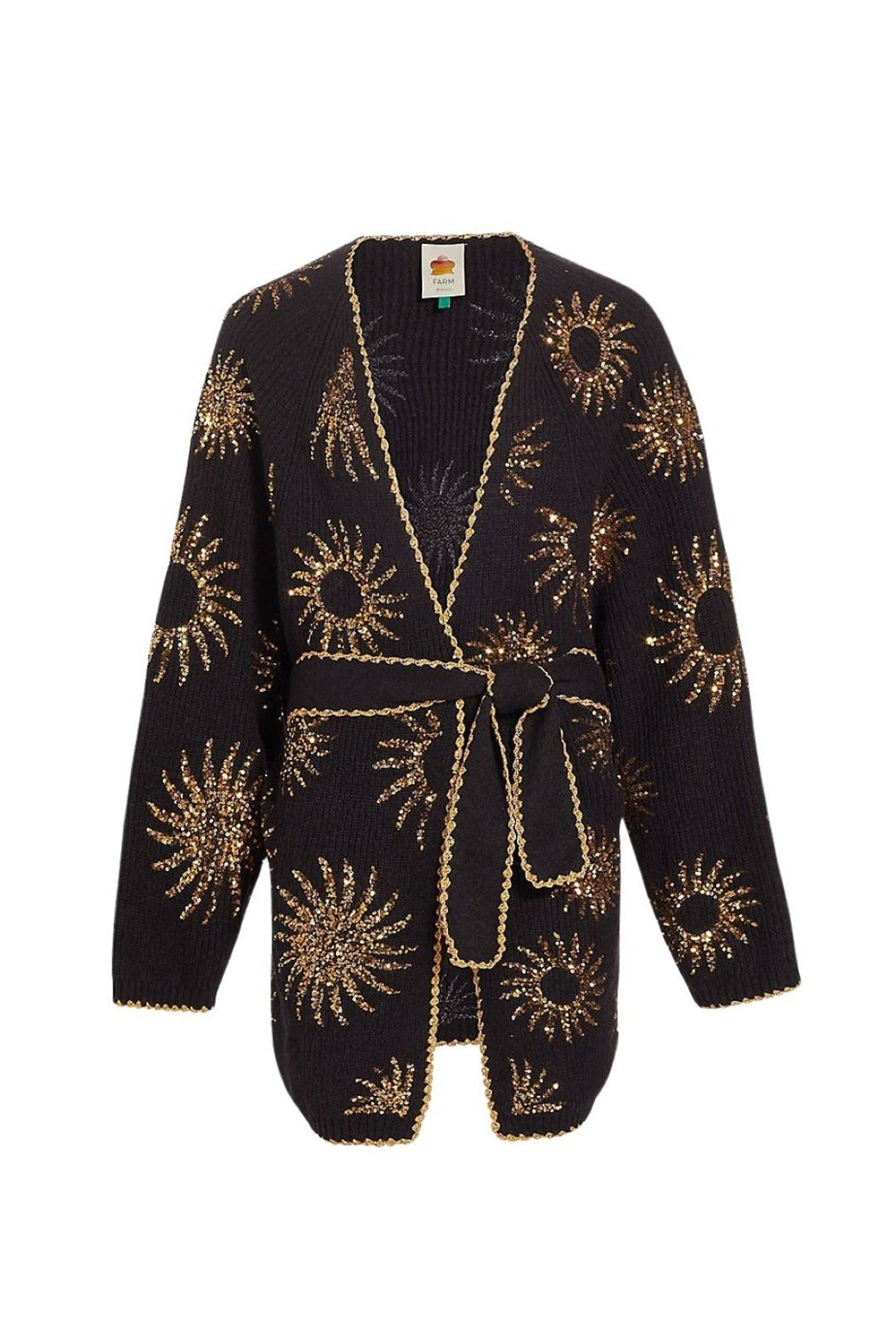 Cardigan brodé de paillettes - Noir