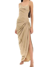 120€ / 0 sold //2 QTY / ST0%   Robe courte Saudade à fente drapée - Beige