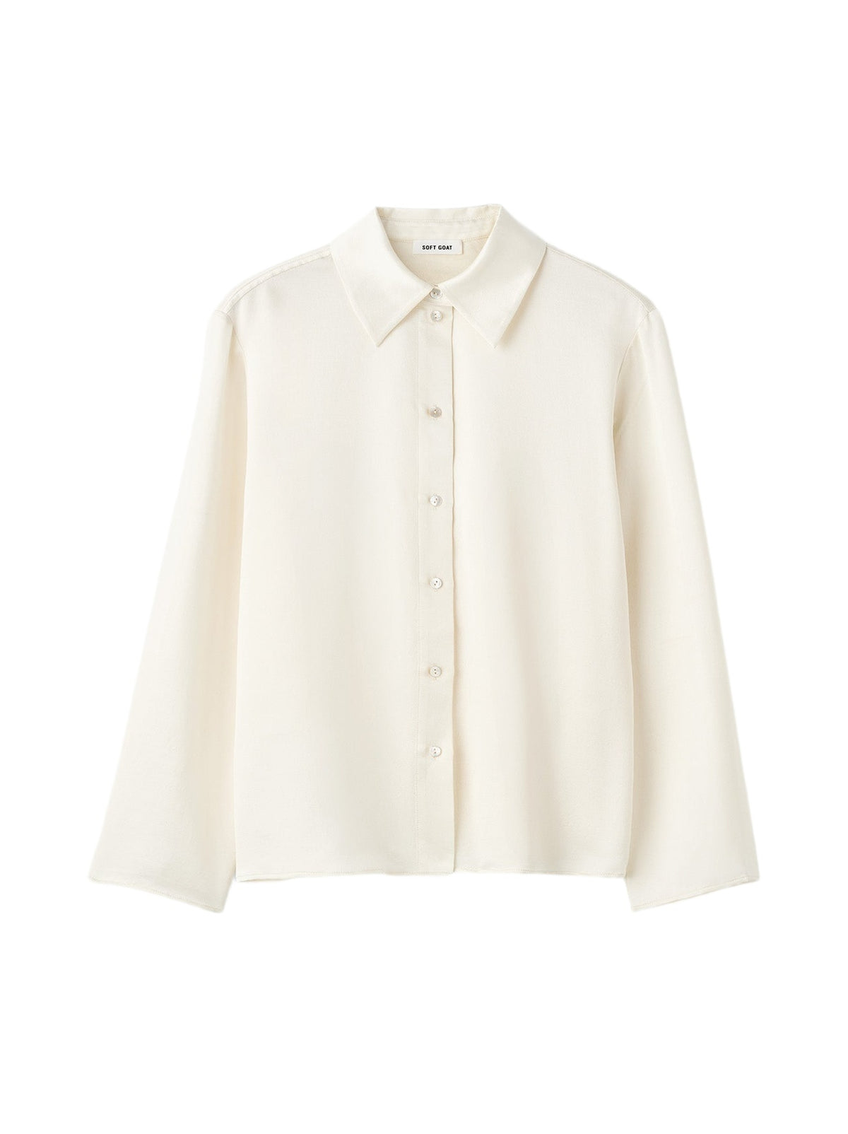 Chemise en laine et soie mélangé - Blanc