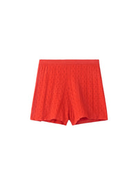 Blended cashmere shorts - Red