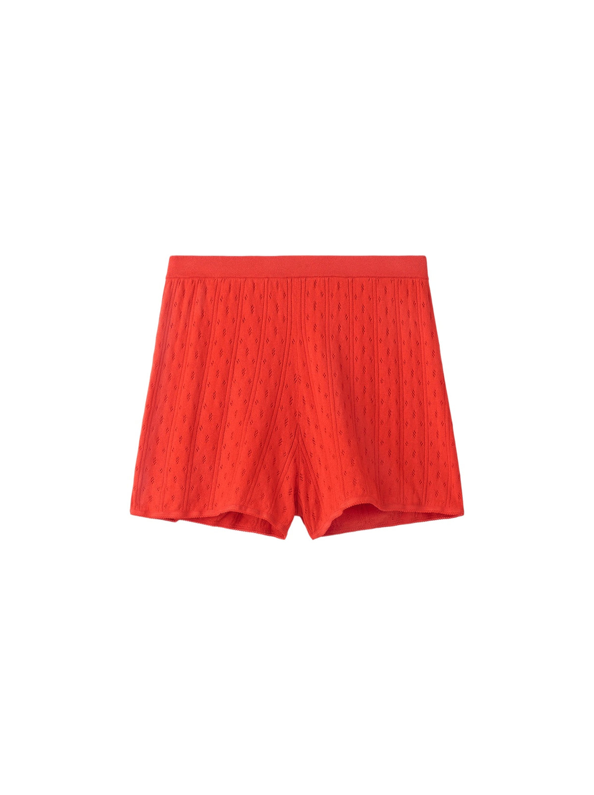 Blended cashmere shorts - Red