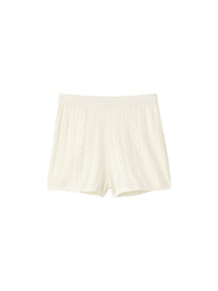 Blended cashmere shorts - White