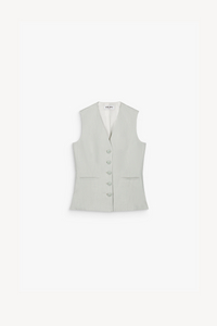 Gilet sans manches col v - Vert d'Eau