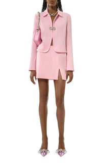 Wool & strass Bow jacket - Pink