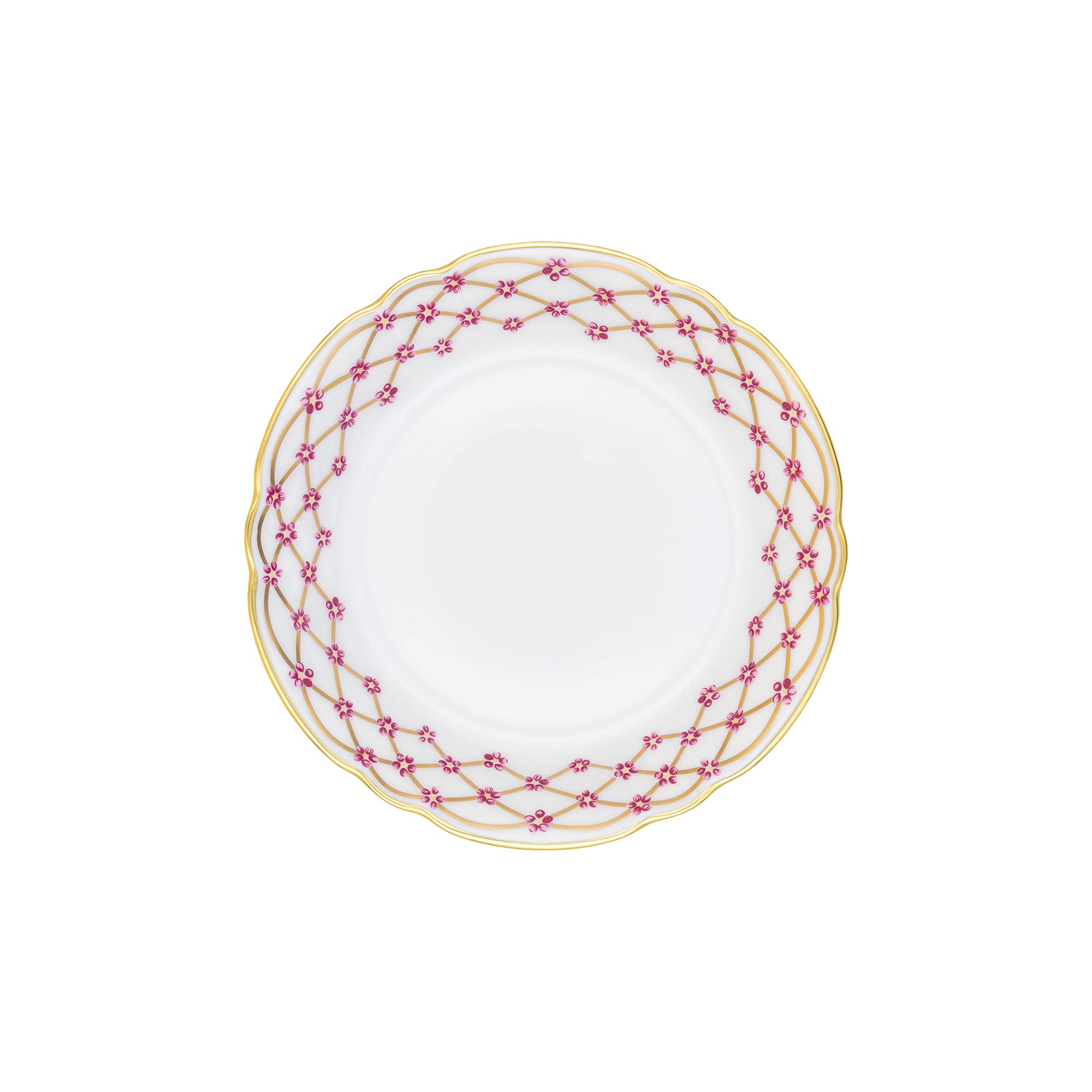 Assiette à dessert Elisabeth en porcelaine - Or