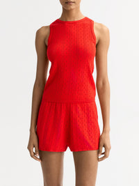 Cashmere-blend tank top - Red