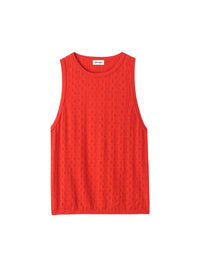 Cashmere-blend tank top - Red