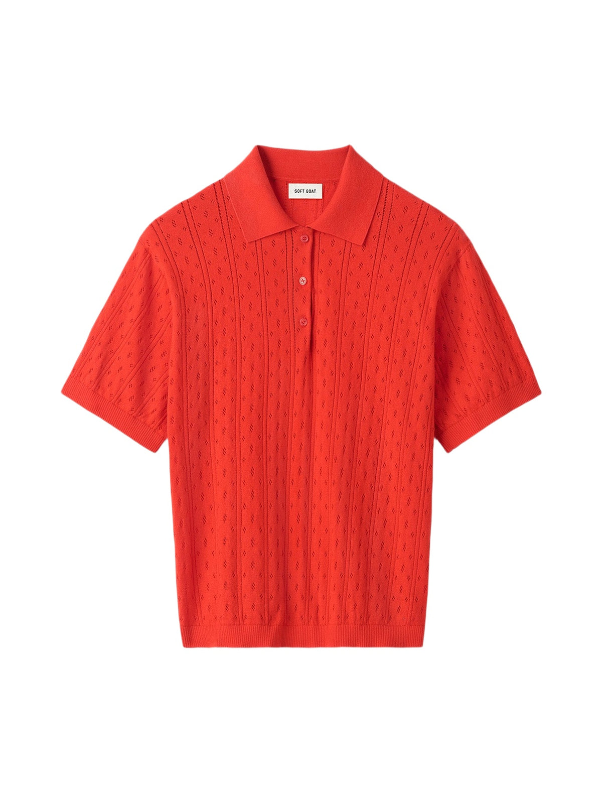 Polo en cachemire mélangé - Rouge