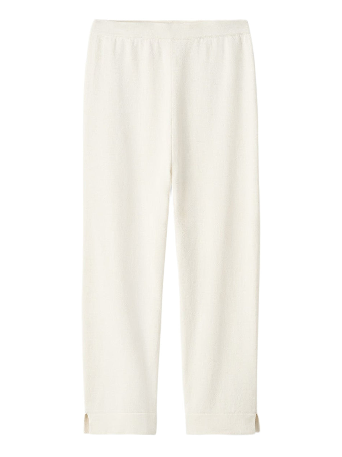 Pantalon capri en soie mélangé - Blanc