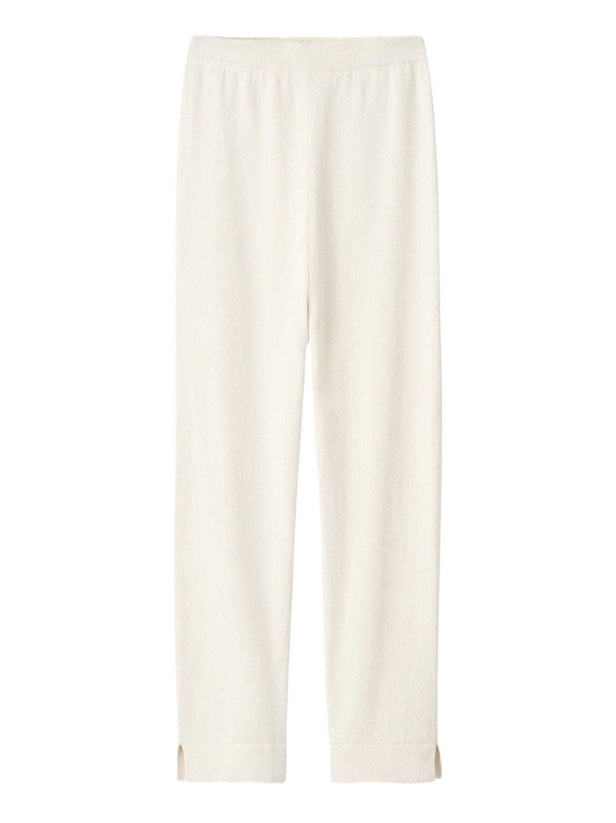 Blended silk capri trousers - White