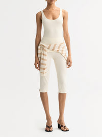 Blended silk tank top - White