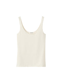 Blended silk tank top - White