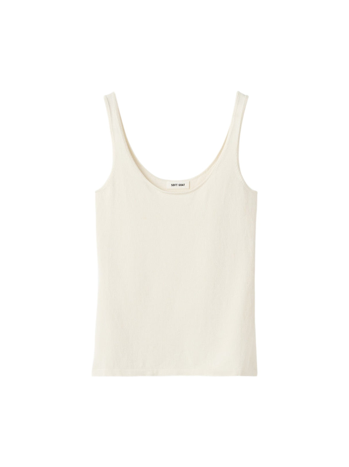 Blended silk tank top - White