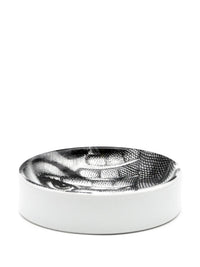 Tema e Variazioni n°154 round porcelain ashtray - Black & White