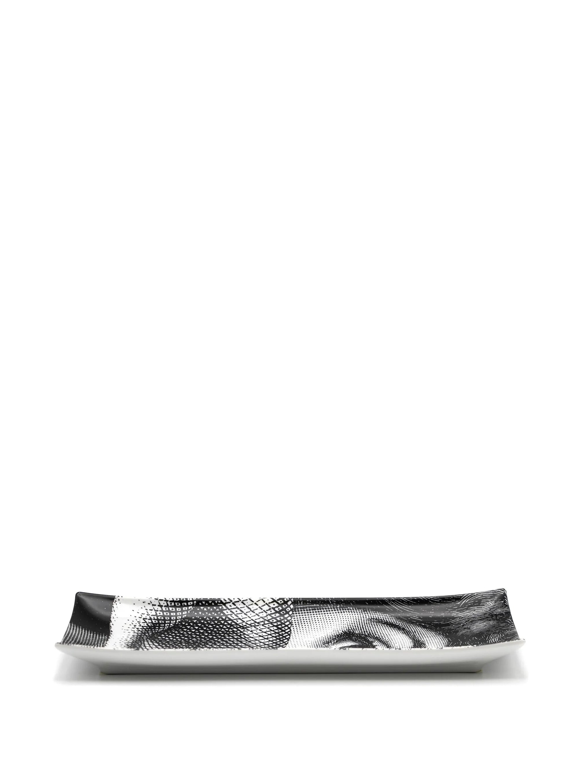 Tema e Variazioni tray no. 154 in porcelain - Black & White