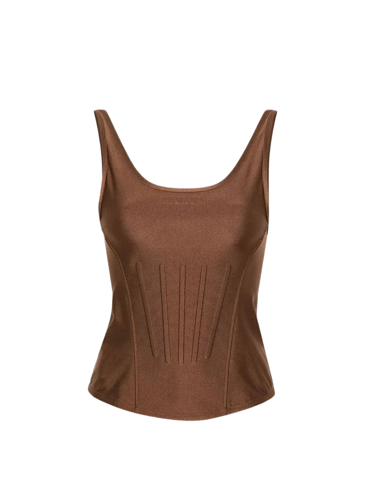 Corset-style tank top - Cinnamon