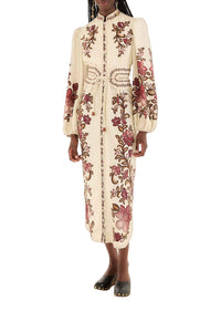NEW_Renata Floral Sand Robe midi - Renata Floral Sand