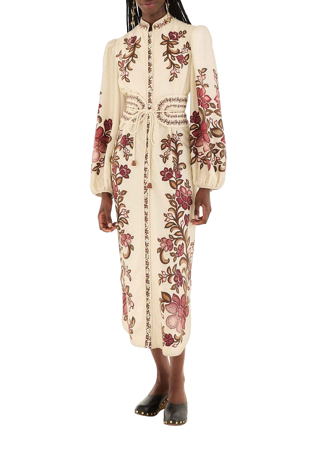 NEW_Renata Floral Sand Robe midi - Renata Floral Sand