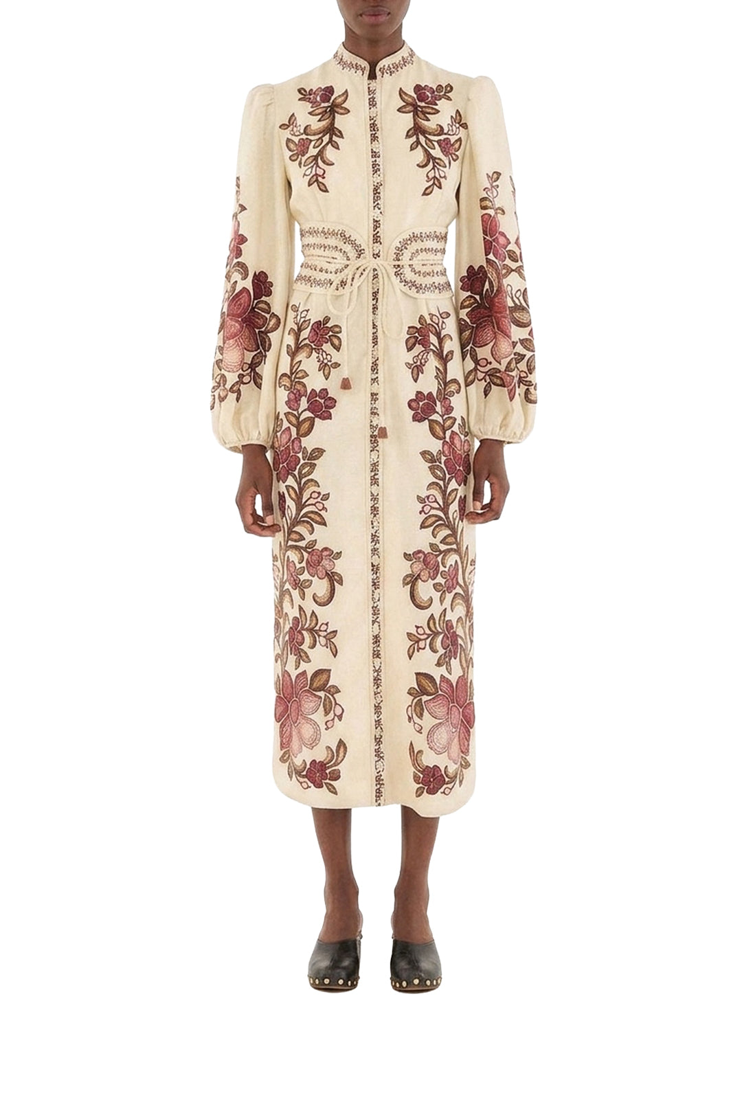 Robe midi Renata Floral - Beige