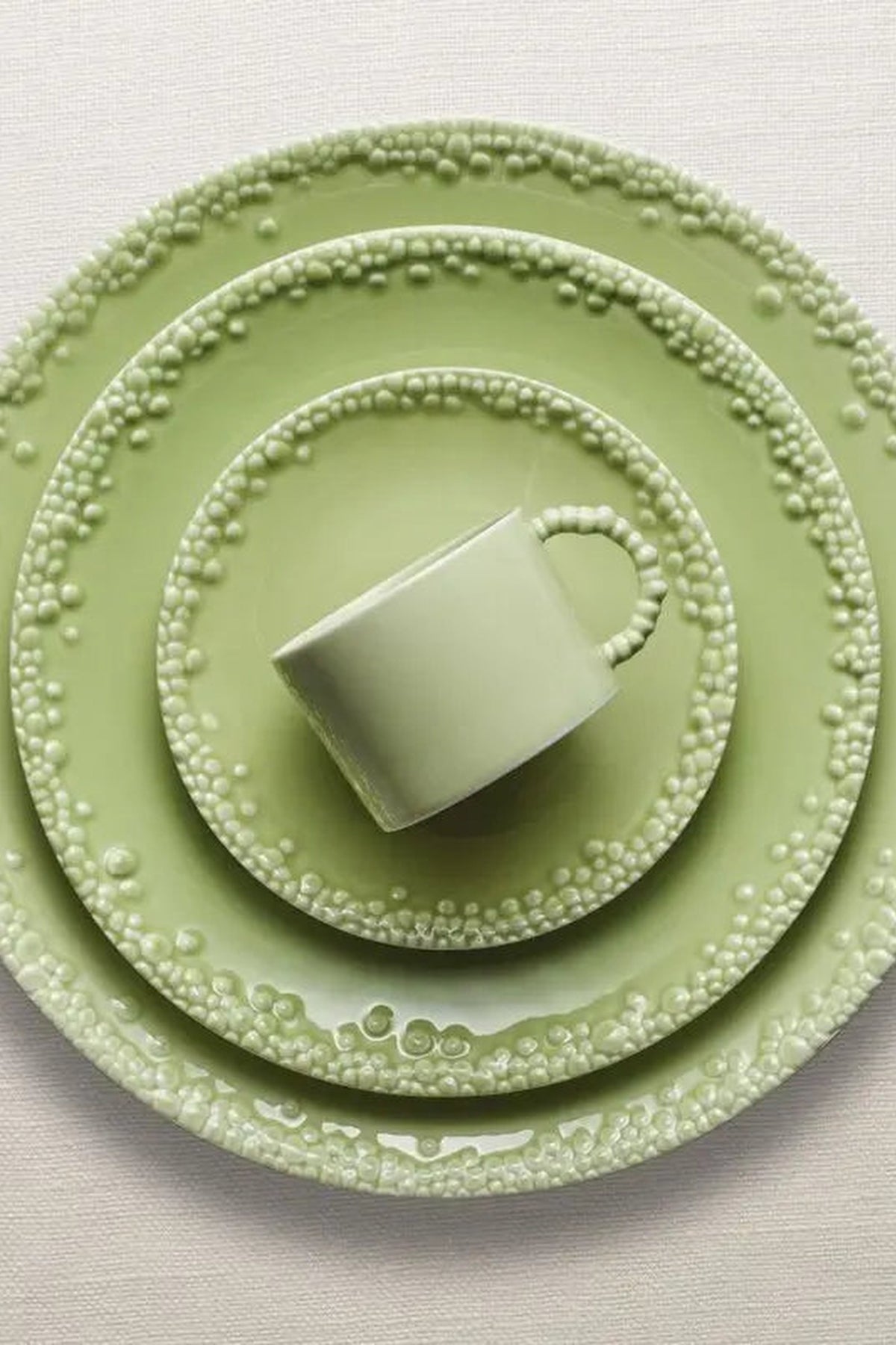 Bol Haas Mojave en porcelaine - Vert & Or