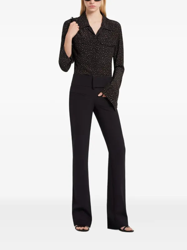Chemise 2 poches en soie - Black & Natural