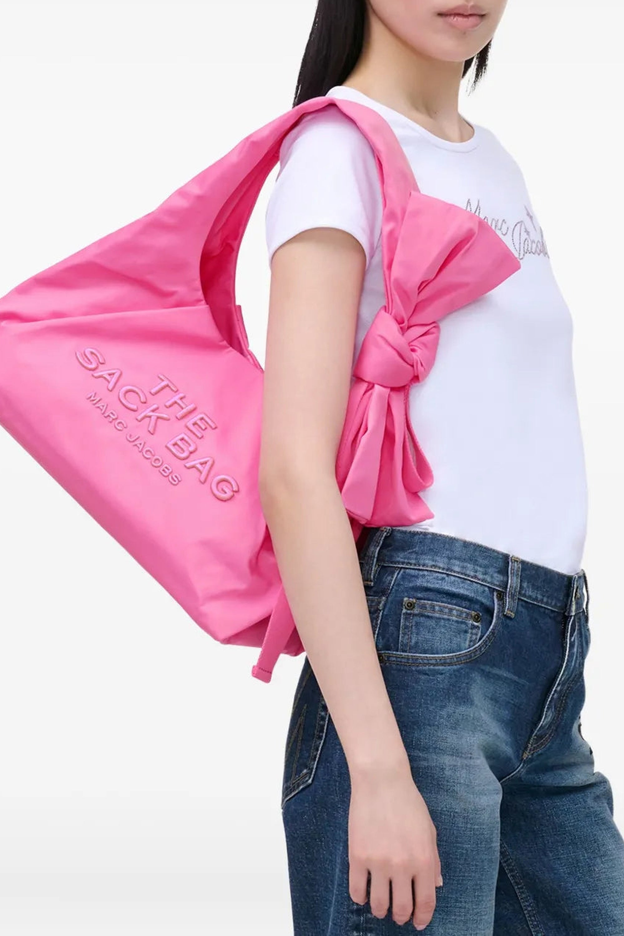 The Sack bag with bow - Bow Pink