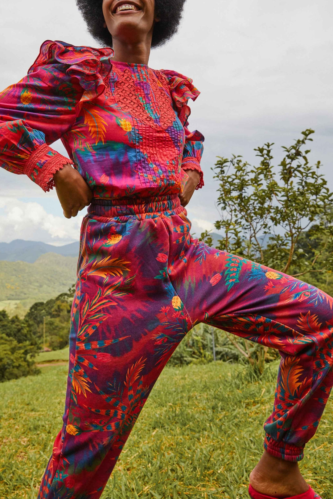 Blouse Tie Dye Forest - Rose