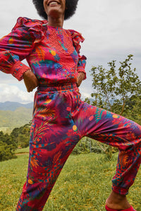 Tie Dye Forest Blouse - Tie Dye Forest