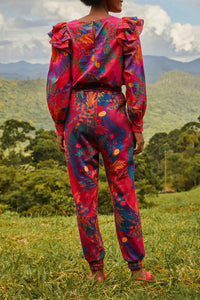 Tie Dye Forest Blouse - Tie Dye Forest