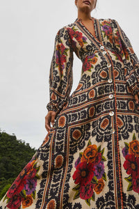 Flower Tapestry Robe longue - Flower Tapestry