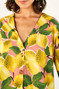 Puff-sleeved shirt - Yellow