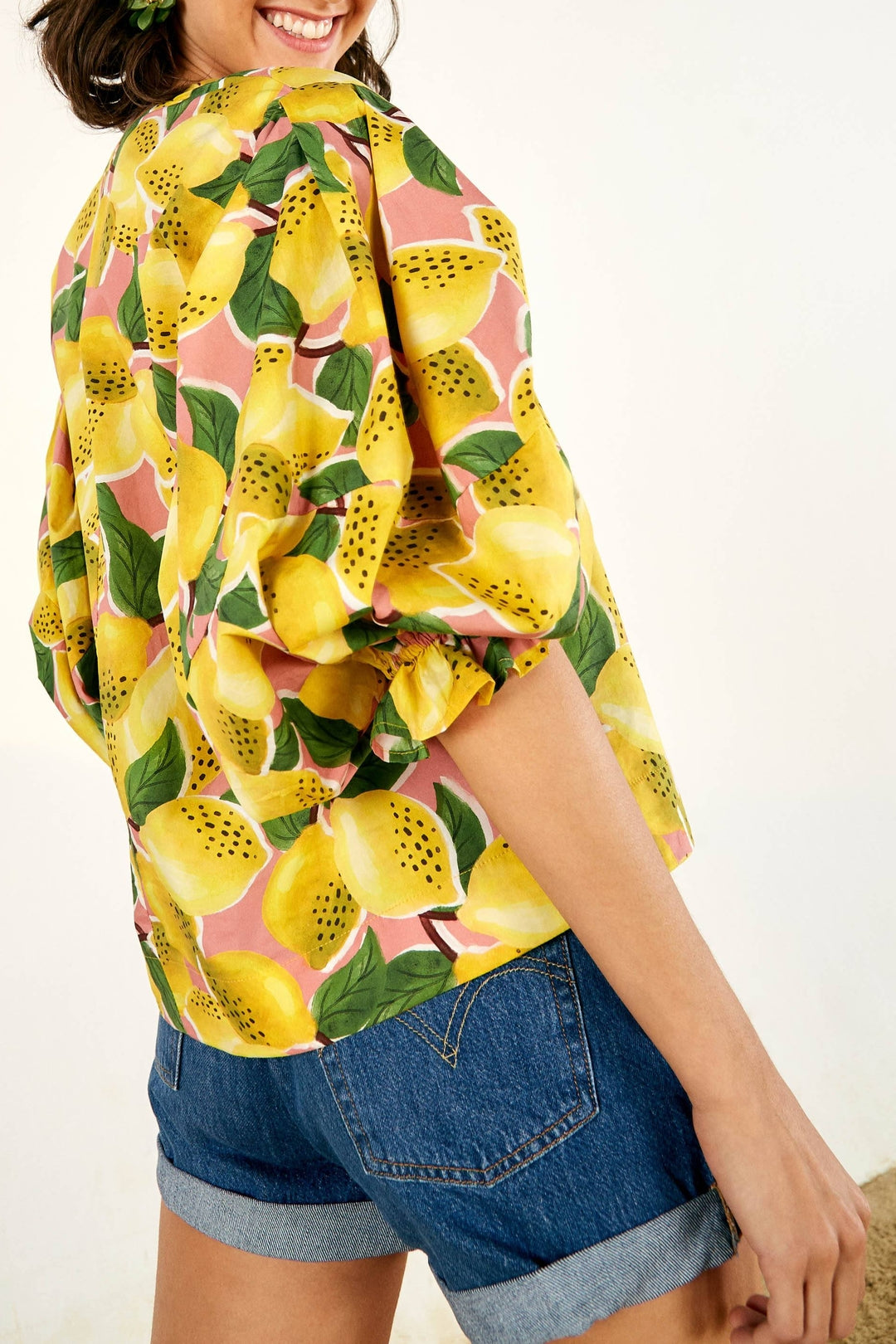 Puff-sleeved shirt - Yellow