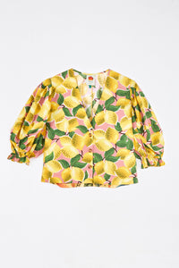 Puff-sleeved shirt - Yellow