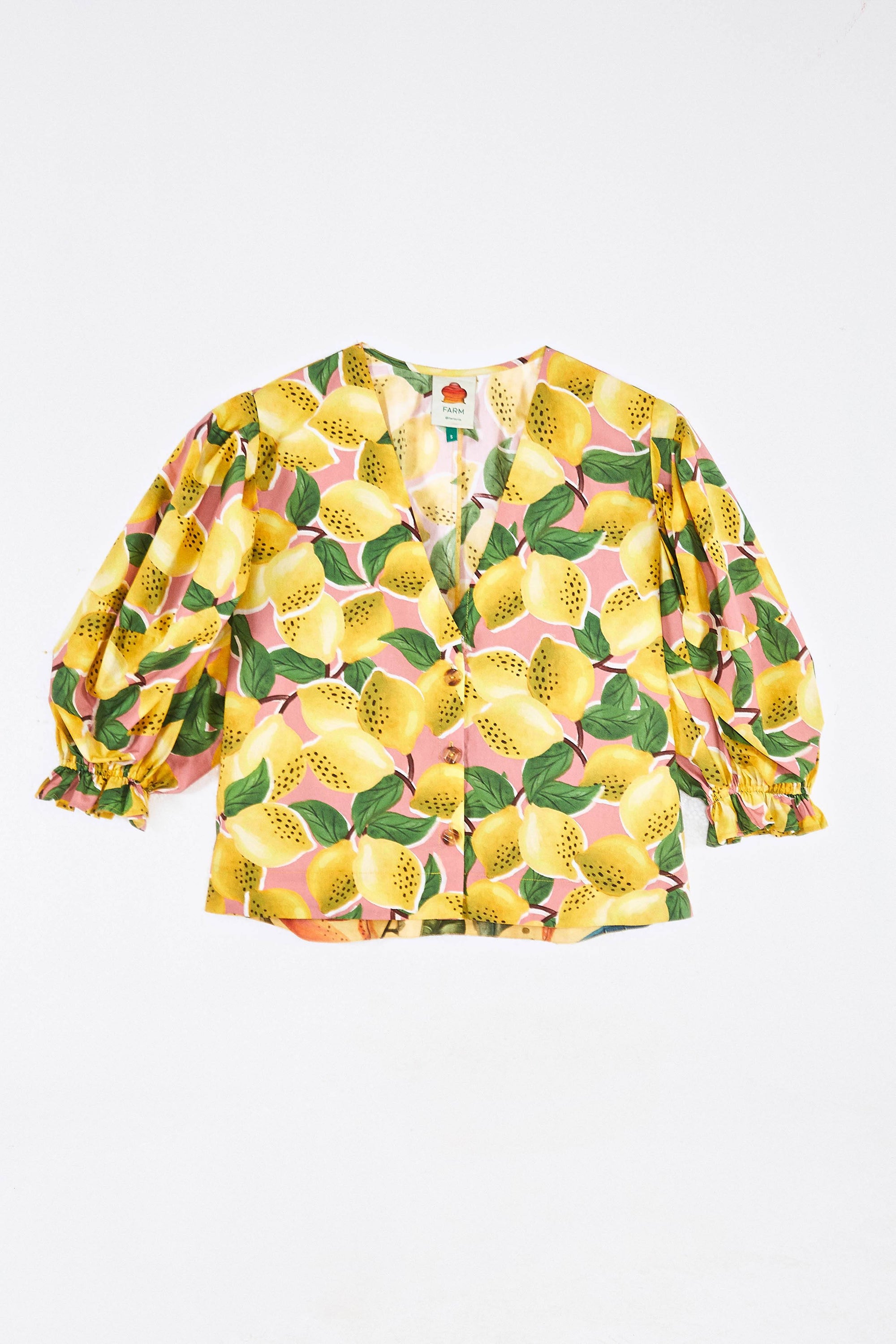 Puff-sleeved shirt - Yellow