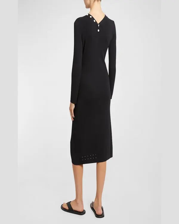 Cardigan long Cameron boutonné - Black
