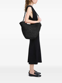 Grand panier Chelsea en raphia - Black