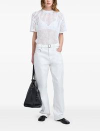 T-shirt Kimia en crochet - Off White