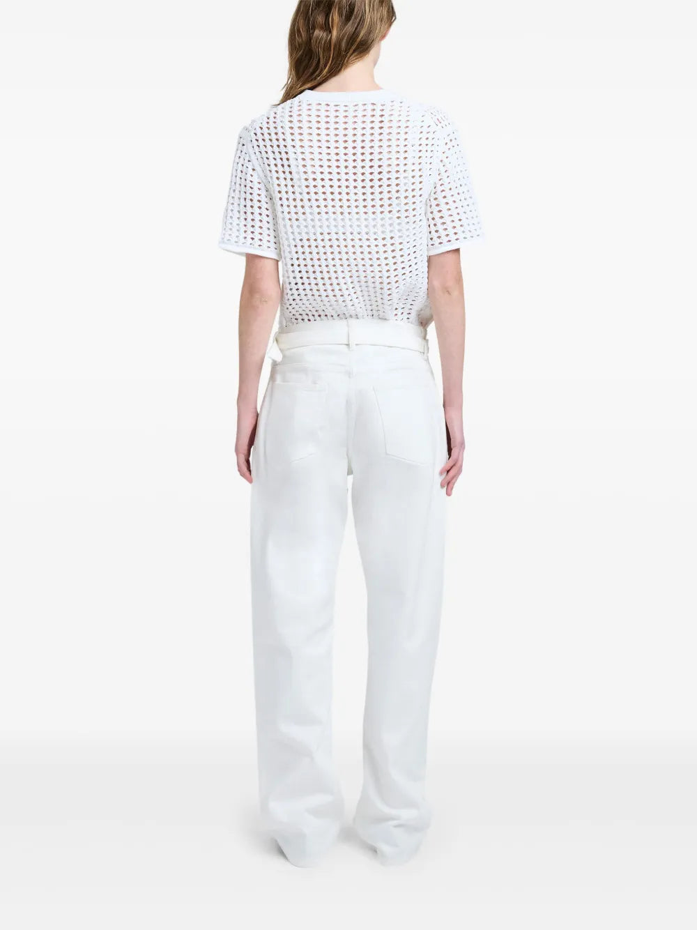 T-shirt Kimia en crochet - Off White