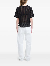 T-shirt Kimia en crochet - Black