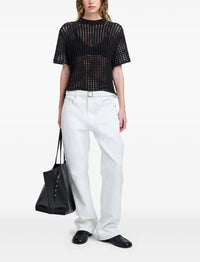 T-shirt Kimia en crochet - Black