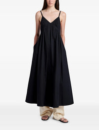 Robe Barker à bretelles en popeline - Black