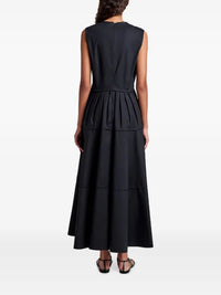 Robe Kailey en popeline extensible - Black