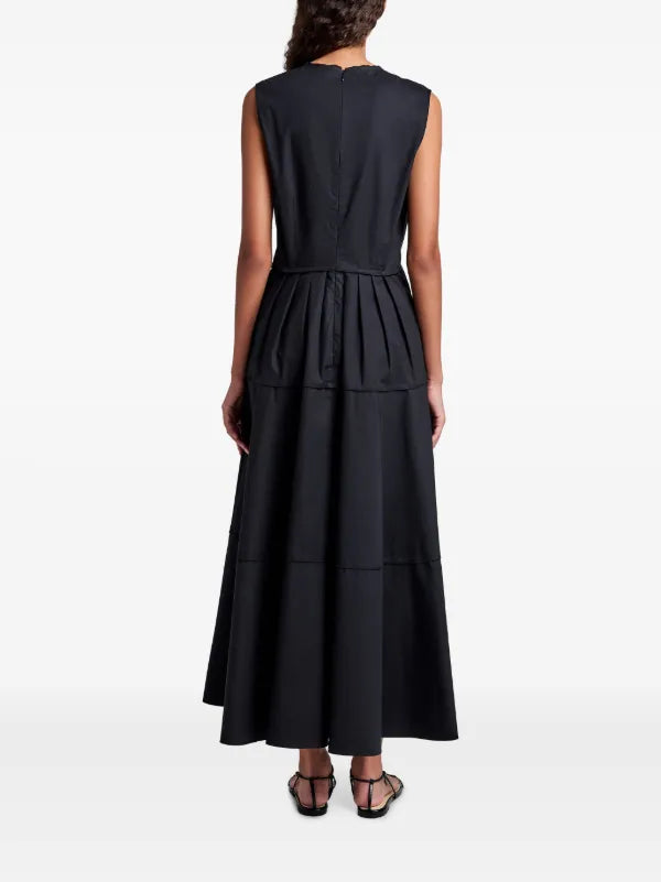 Robe Kailey en popeline extensible - Black