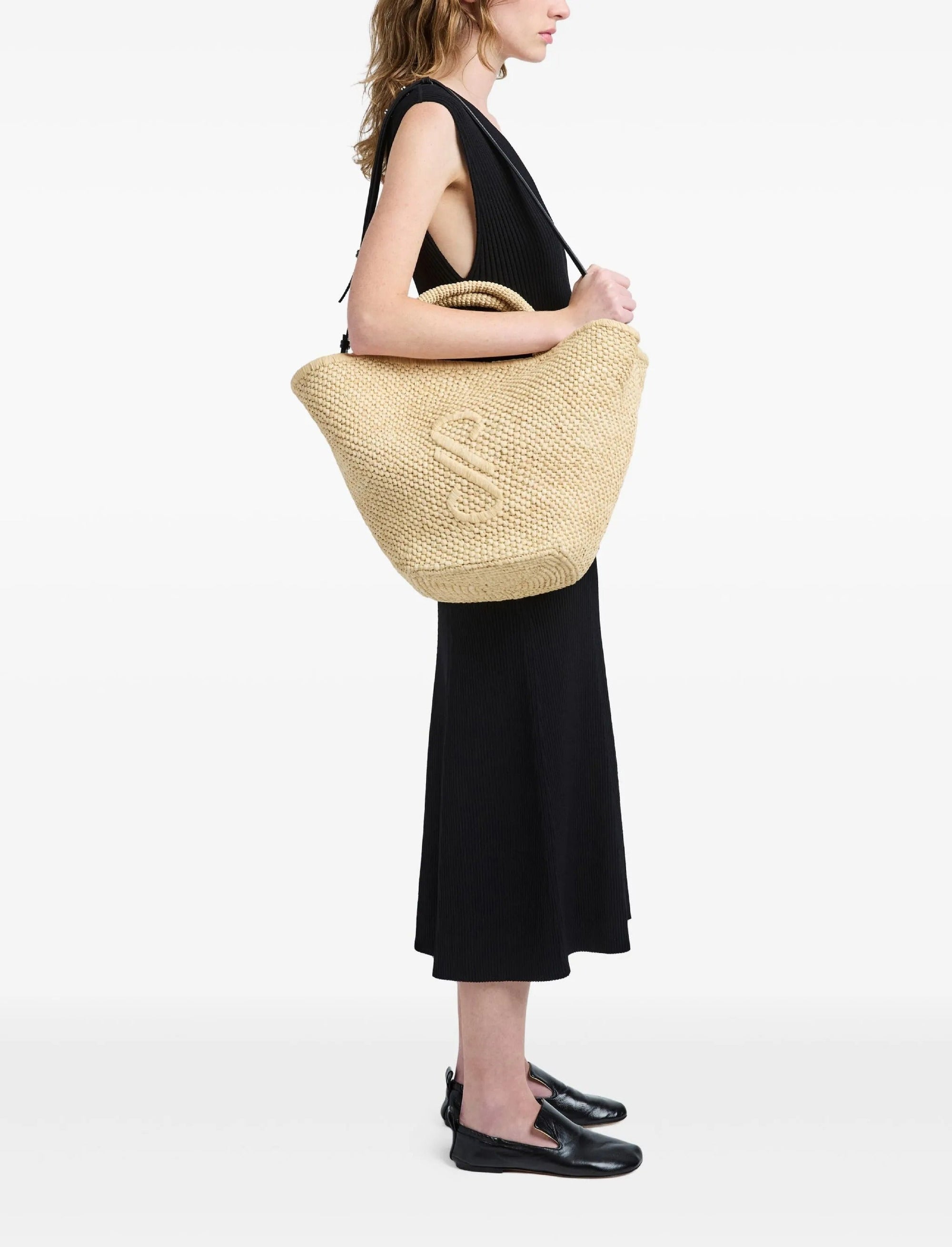Grand panier Chelsea en raphia - Natural