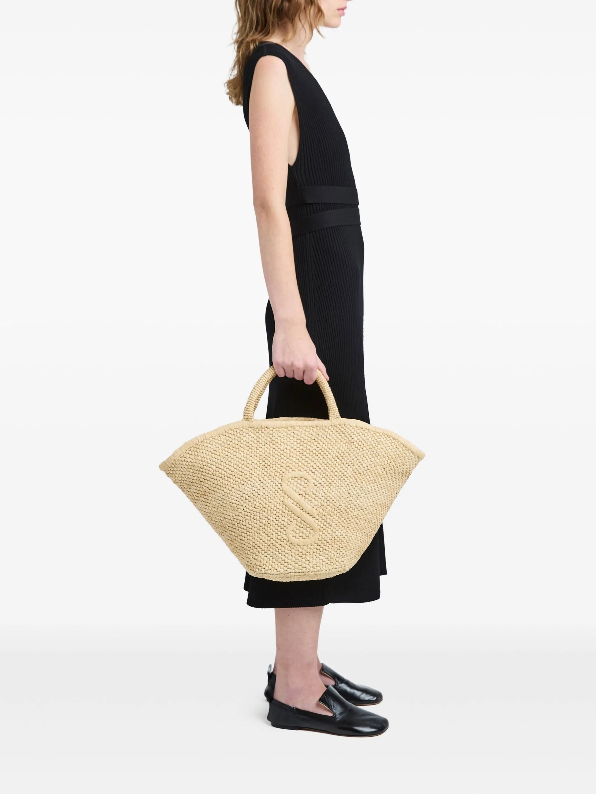 Grand panier Chelsea en raphia - Natural