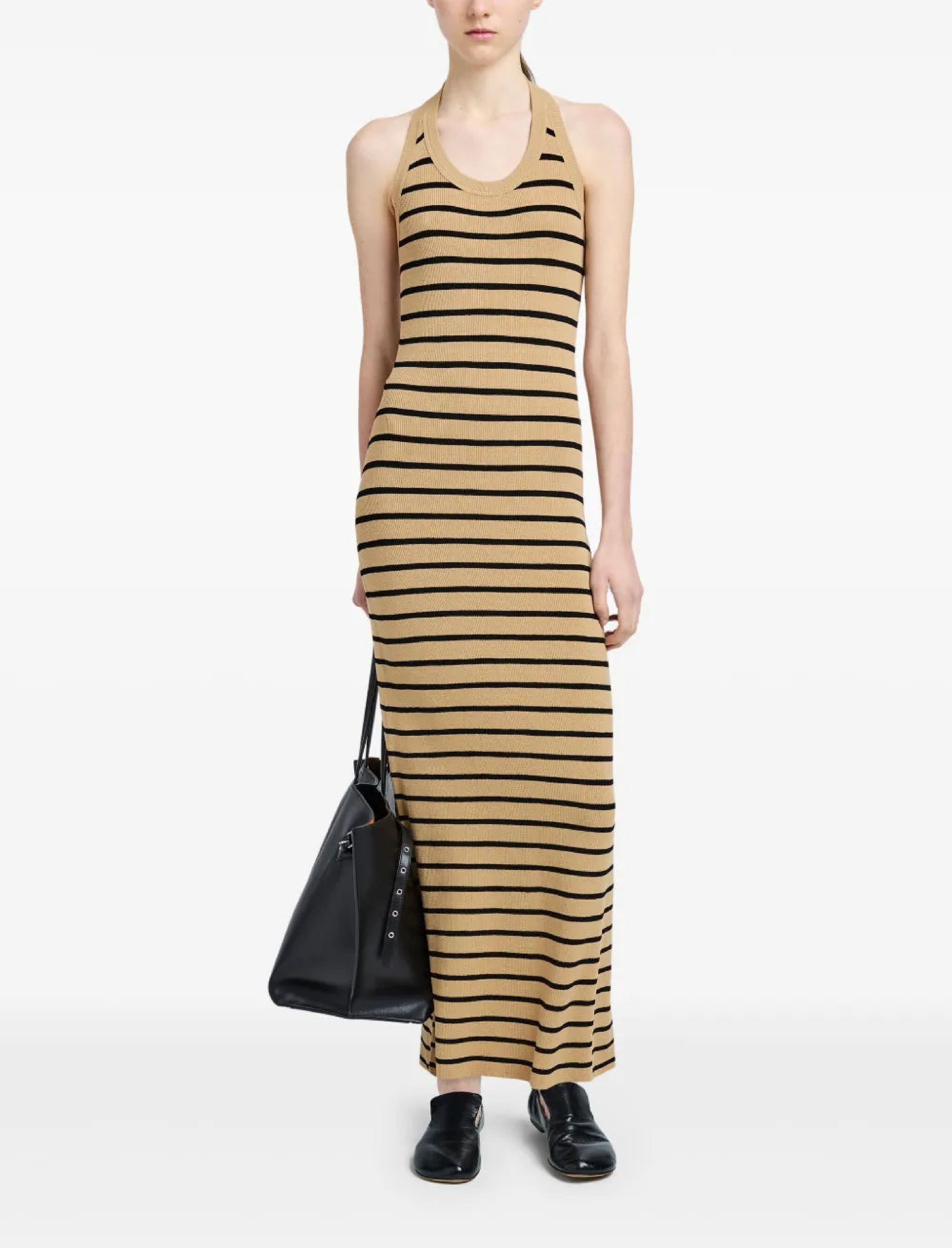 Robe Meryl à rayures - Khaki Multicolor