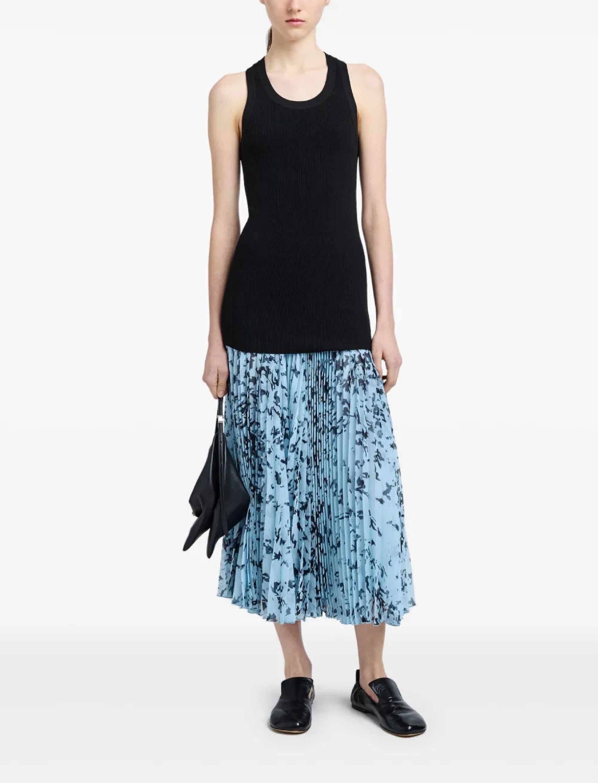 Printed Cecily midi skirt - Sky Blue Multicolor