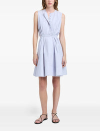 Robe chemise Kenziz sans manches en lin - Light Oxford Melange